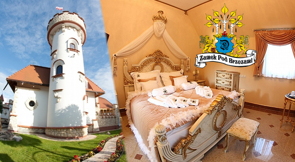 Pobyt s raňajkami ako v rozprávke na zámku - Zamek Pod Brzozami. Fotka zľavy: Rozprávkový pobyt s raňajkami na zámku už od 55€. Cíťte sa ako králi a užívajte si luxusné "komnaty". Pripravte si romantický pobyt a starosti hoďte za hlavu.